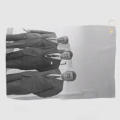 ジョン・ケネディ大統領とアメリカキャメロット兄弟 ゴルフタオル (横)