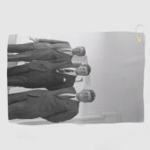 ジョン・ケネディ大統領とアメリカキャメロット兄弟 ゴルフタオル (横)