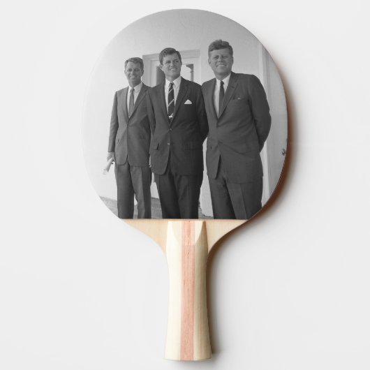 ジョン・ケネディ大統領とアメリカキャメロット兄弟 卓球ラケット (裏面)