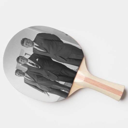 ジョン・ケネディ大統領とアメリカキャメロット兄弟 卓球ラケット (横)