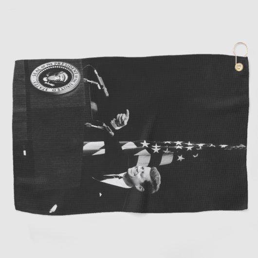 ジョン・ケネディ第35代米国大統領の会議 ゴルフタオル (横)