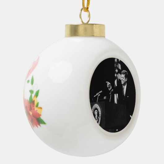 ジョン・ケネディ第35代米国大統領の会議 セラミックボールオーナメント (左)