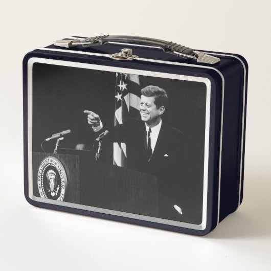 ジョン・ケネディ第35代米国大統領の会議 メタルランチボックス (正面)