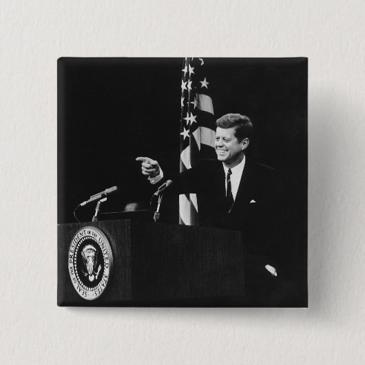 ジョン・ケネディ第35代米国大統領の会議 缶バッジ (正面)