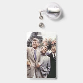 ジョン・ケネディ・ホワイトハウス大統領との兄弟 バッジ (裏面（伸縮クリップ）)