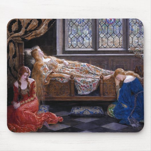 ジョン・コリアによる「眠れる森の美女」(1921年頃) マウスパッド (正面)