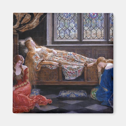 ジョン・コリアによる「眠れる森の美女」(1921年頃) マグネット (正面)