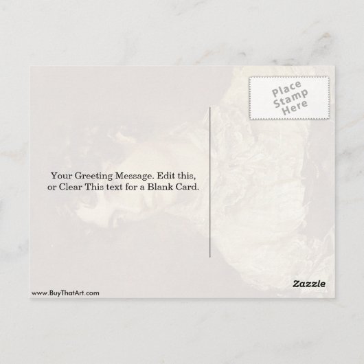 ジョン・コンスタブルによるマリア・ビクネルの肖像 ポストカード (裏面)