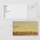 ジョン・コンスタブル|の夏-夕べの景色(油o 名刺 (正面/裏面)