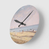 ジョン・コンスタブル|ブライトンのビーチ(キャンバスの油) ラウンド壁時計 (傾斜)
