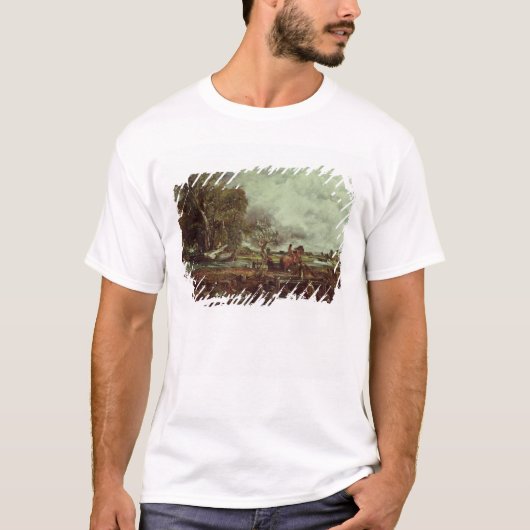 ジョン・コンスタブル|跳躍の馬、c.1825 (油 tシャツ (正面)
