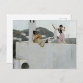 ジョン·シンガー·サーゲント-屋上にいるカプリ·ガール シーズンポストカード (正面/裏面)