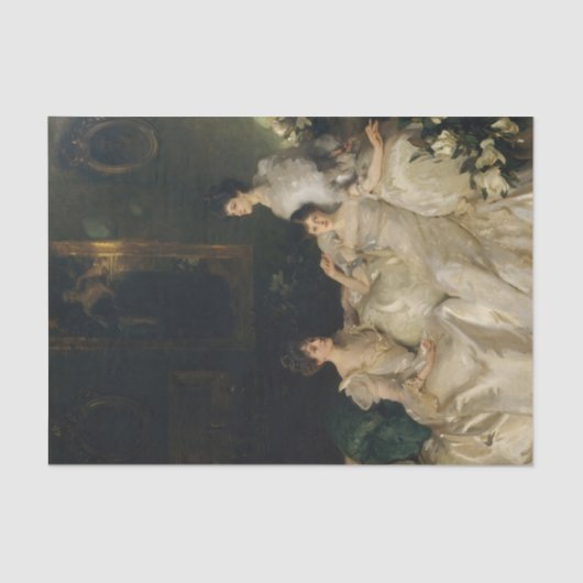 ジョン・シンガー・サージェントによるウィンダム・シスターズ 薄葉紙 (正面)