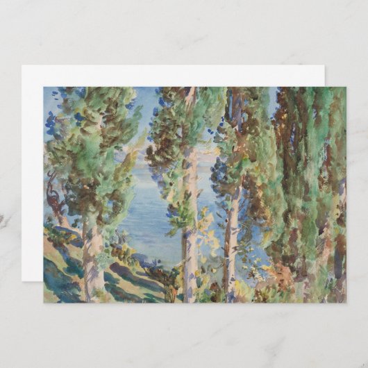 ジョン・シンガー・サージェントによるコルフ・サイプレス (正面/裏面)