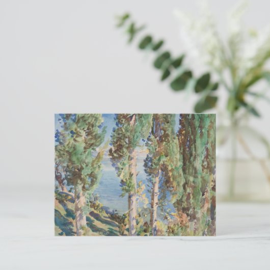 ジョン・シンガー・サージェントによるコルフ・サイプレス ポストカード (スタンド正面)