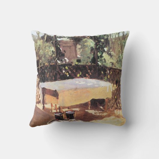 ジョン・シンガー・サージェントによるワイングラス2杯 クッション (裏面)