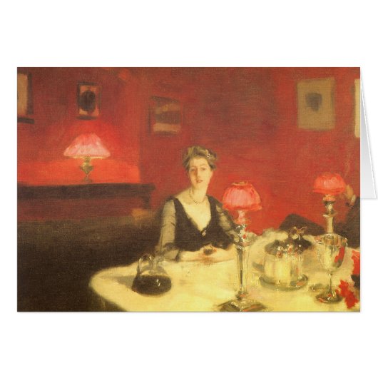 ジョン・シンガー・サージェントによる夜のディナーテーブル (正面横)