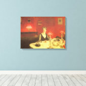 ジョン・シンガー・サージェントによる夜のディナーテーブル キャンバスプリント (インサイチュ (ウッドフロア))