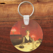 ジョン・シンガー・サージェントによる夜のディナーテーブル キーホルダー (正面)