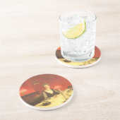 ジョン・シンガー・サージェントによる夜のディナーテーブル コースター (側面)