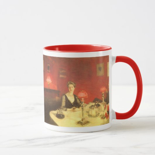 ジョン・シンガー・サージェントによる夜のディナーテーブル マグカップ (右)