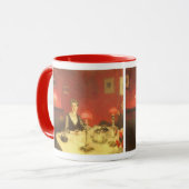 ジョン・シンガー・サージェントによる夜のディナーテーブル マグカップ (正面左)