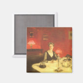 ジョン・シンガー・サージェントによる夜のディナーテーブル マグネット (正面/裏面)