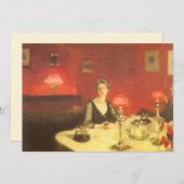 ジョン・シンガー・サージェントによる夜のディナーテーブル 招待状 (正面/裏面)