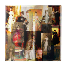 ジョン・シンガー・サージェントポートレート・コラージュ・レッドとブラック