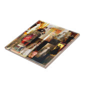 ジョン・シンガー・サージェントポートレート・コラージュ・レッドとブラック タイル (側面)