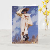 ジョン・シンガー・サージェント著突風 カード (黄色い花)