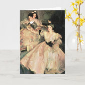 ジョン・シンガー・サージェント-カールマイヤーおよび彼女の子供夫人 カード (黄色い花)