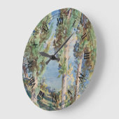 ジョン・シンガー・サーロンの「コルフの松」 ラージ壁時計 (傾斜)