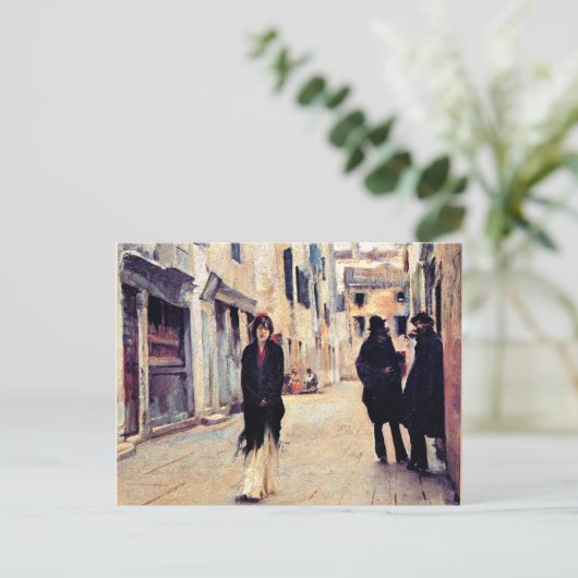 ジョン・シンガー・サーロントの『ヴェネツィアの街』 ポストカード (スタンド正面)
