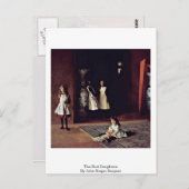 ジョン・シンガーSargentのBoit娘 ポストカード (正面/裏面)