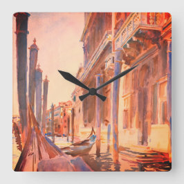 ジョン・シンガーSargentゴンドラムーリングヴェネツィア スクエア壁時計
