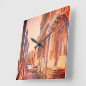 ジョン・シンガーSargentゴンドラムーリングヴェネツィア スクエア壁時計 (傾斜)