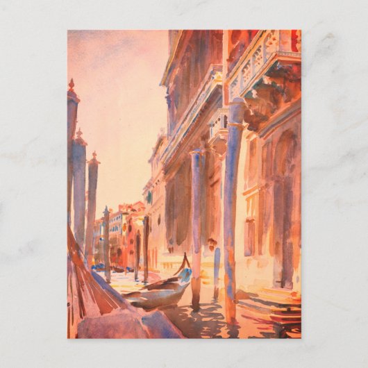 ジョン・シンガーSargentゴンドラムーリングヴェネツィア ポストカード (正面)