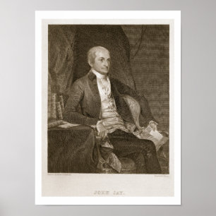 ジョン・ジェイ、アッシャー・ブラウン・デュランによって刻まれた（1796年～188年） ポスター