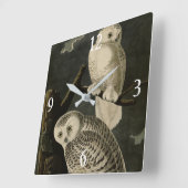 ジョン・ジェームス・アウドゥボンのアメリカの鳥たち スクエア壁時計 (傾斜)