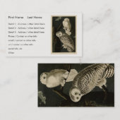 ジョン・ジェームス・アウドゥボンのアメリカの鳥たち 名刺 (正面/裏面)