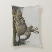 ジョン・ジェームス・アウドゥボン「ロッキー・マウンテン・ヘア」 アクセントクッション (正面(垂直))