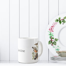 ジョン・ジェームス・オードボンによるモッキンバードとマグパイ ジャンボコーヒーマグカップ