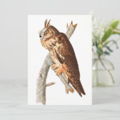 ジョン・ジェームス・オードボンによるロング・エイド・フクロウ サンキューカード (スタンド正面)