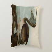 ジョン・ジェームス・オードボンブラウンペリカン絵画アートワーク アクセントクッション (裏面(縦))