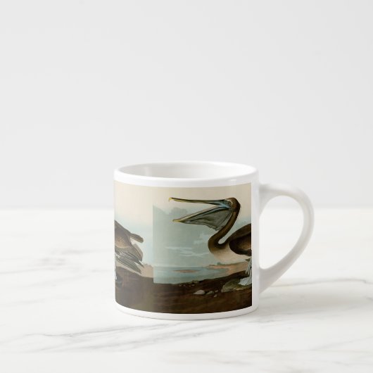 ジョン・ジェームス・オードボンブラウンペリカン絵画アートワーク エスプレッソカップ (右)