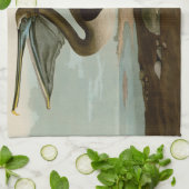 ジョン・ジェームス・オードボンブラウンペリカン絵画アートワーク キッチンタオル (折り畳み)