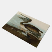 ジョン・ジェームス・オードボンブラウンペリカン絵画アートワーク ドアマット (アングル)