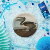 ジョン・ジェームス・オードボンブラウンペリカン絵画アートワーク ペーパープレート (パーティー)