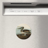 ジョン・ジェームス・オードボンブラウンペリカン絵画アートワーク マグネット (インサイチュ (食洗機))